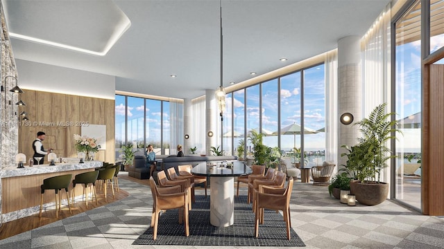 3015 S Ysabella St Unit 3104, Tampa, FL 33629 - carpeted dining room with expansive windows