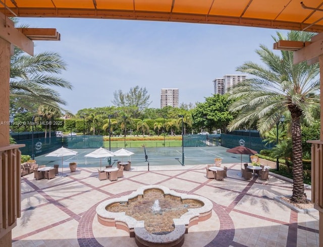 3900 Island Bl Ph 2, Aventura, FL 33160 - view of tennis court with a gazebo