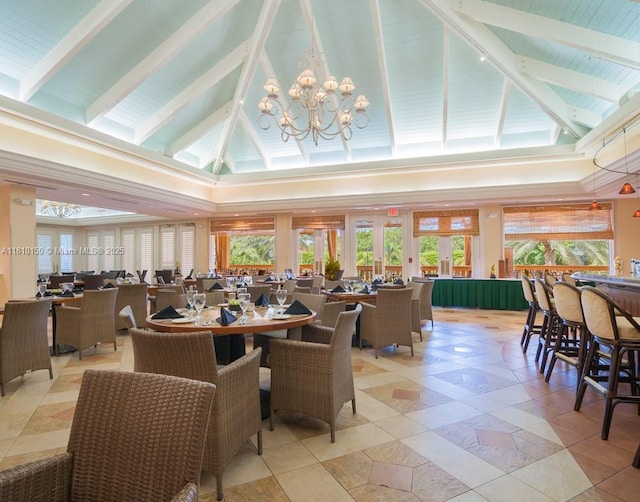 3900 Island Bl Ph 2, Aventura, FL 33160 - building lobby with high vaulted ceiling and beam ceiling