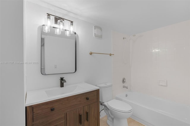 12154 Saint Andrews Pl Unit 112, Miramar, FL 33025 - bathroom with toilet, vanity, shower / tub combination, and tile patterned flooring