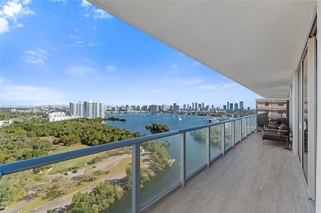 16385 NE Biscayne Blvd Unit 1901Storage, North Miami Beach, FL 33160 - balcony with a skyline view and a water view