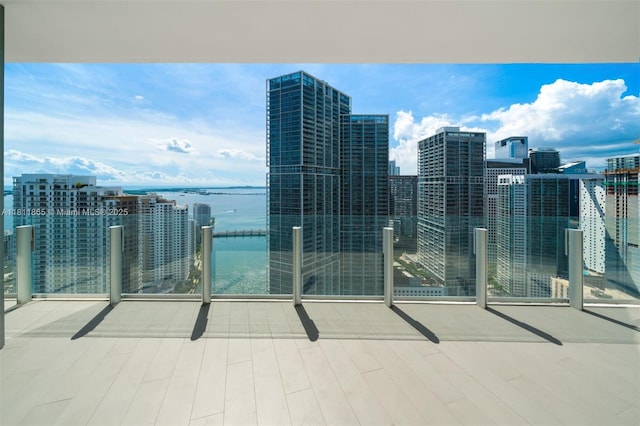 300 Biscayne Blvd Way Unit 3606, Miami, FL 33130 - view of patio / terrace featuring a water view and a balcony