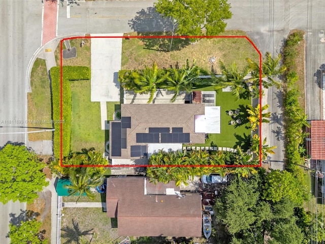 17491 NE 19th Ave, North Miami Beach, FL 33162 - aerial overview of property's location featuring property parcel outlined and a pool area