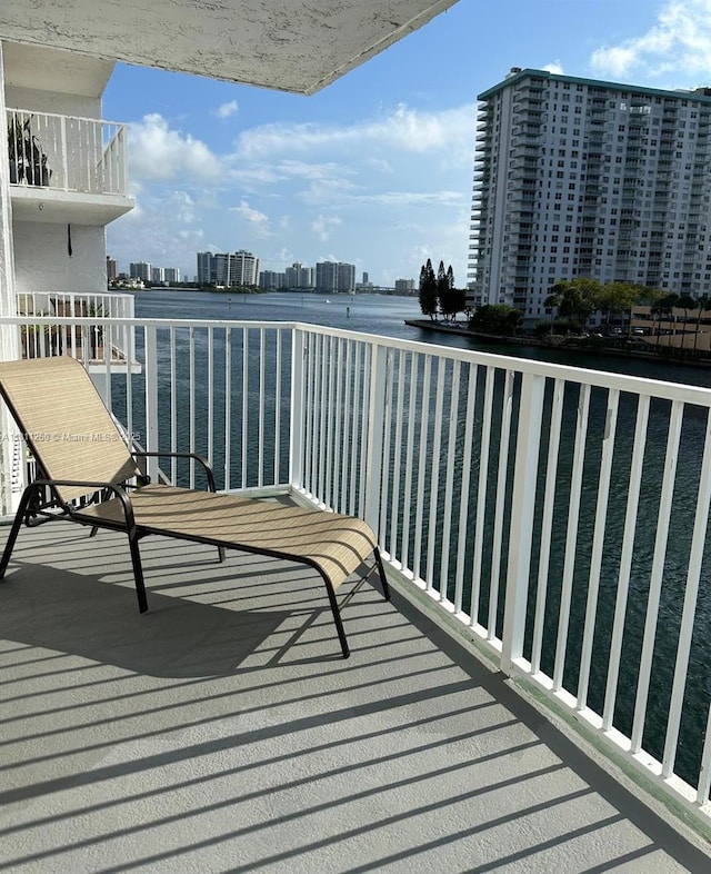 4000 NE 169th St Unit 405, North Miami Beach, FL 33160 - balcony with a water view and a city view