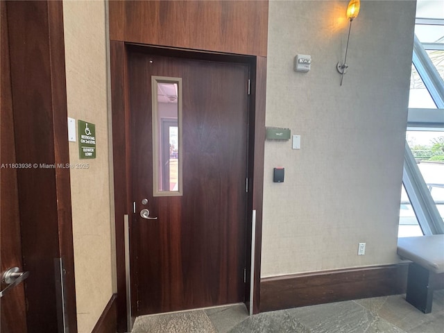 2641 N Flamingo Rd Unit 1001N, Sunrise, FL 33323 - foyer featuring baseboards and elevator
