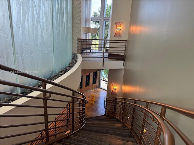 2641 N Flamingo Rd Unit 1001N, Sunrise, FL 33323 - stairway featuring tile patterned flooring