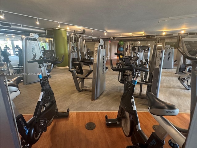 2641 N Flamingo Rd Unit 1001N, Sunrise, FL 33323 - workout area featuring wood finished floors