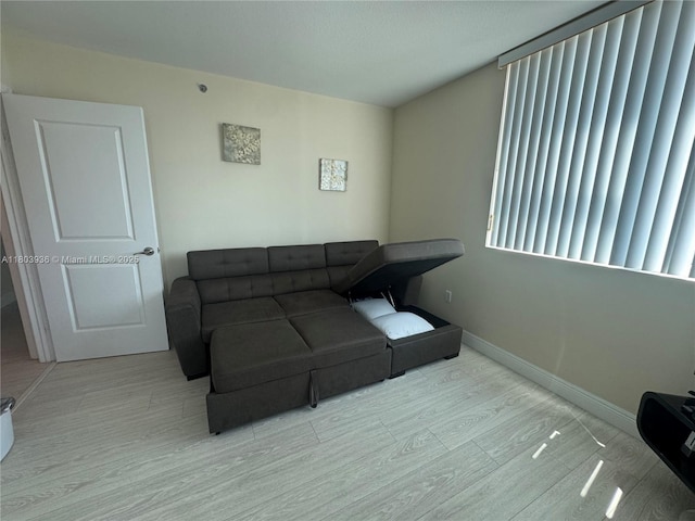 2641 N Flamingo Rd Unit 1001N, Sunrise, FL 33323 - living area featuring wood finished floors and baseboards