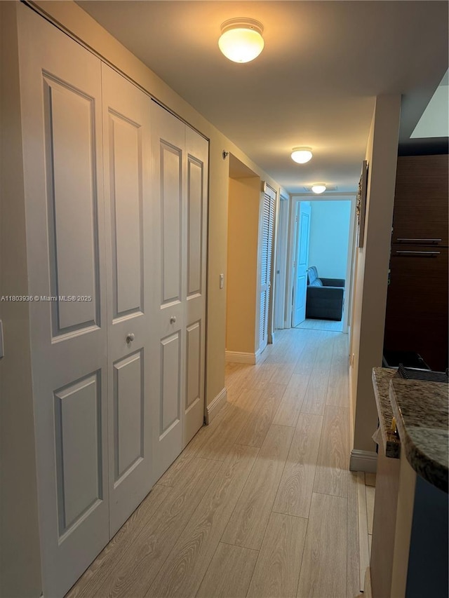 2641 N Flamingo Rd Unit 1001N, Sunrise, FL 33323 - hall with light wood-style flooring and baseboards