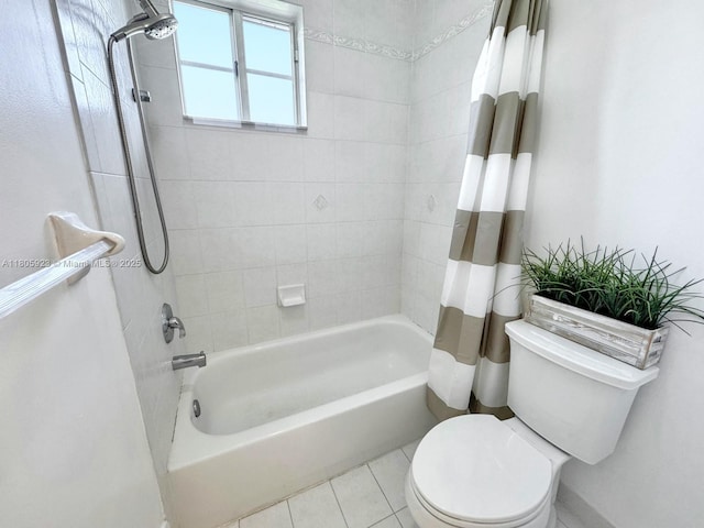 1104 NW 100th Ave, Pembroke Pines, FL 33024 - bathroom featuring shower / bath combo with shower curtain, toilet, and tile patterned flooring
