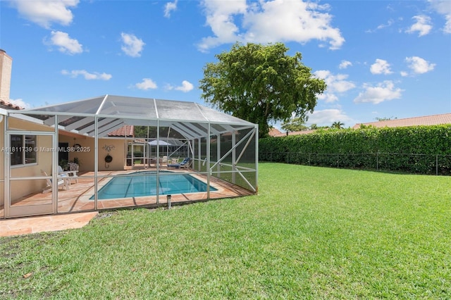 9703 NW 20th St, Coral Springs, FL 33071 - view of swimming pool with a patio and a lanai