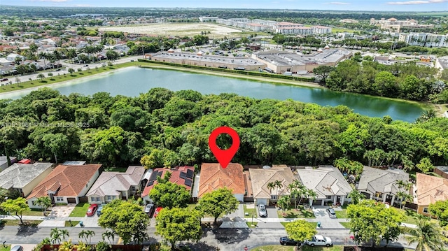 16296 SW 83rd Ln, Miami, FL 33193 - aerial view of property's location with a large body of water and nearby suburban area