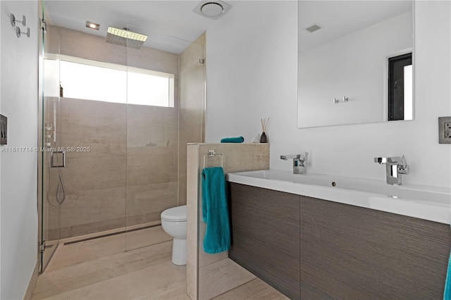 1601 Diplomat Pkwy, Hollywood, FL 33019 - bathroom with a stall shower, toilet, and vanity