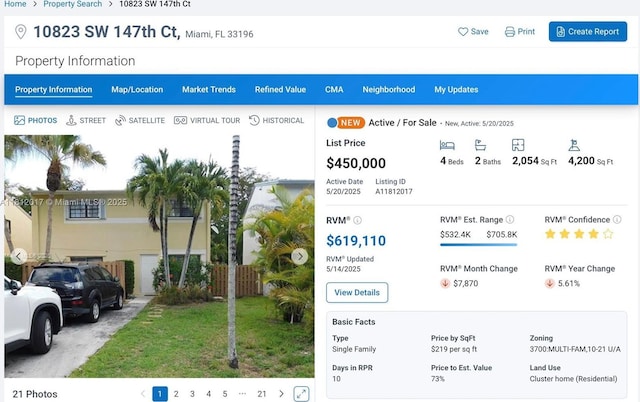 10823 SW 147th Ct, Miami, FL 33196 - view of a document