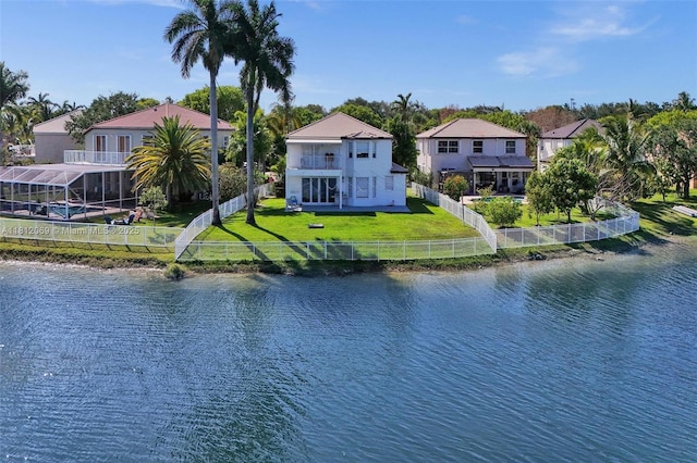 16880 SW 49th Ct, Miramar, FL 33027 - water view with a fenced backyard