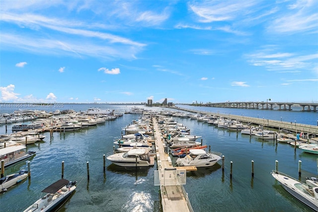 555 NE 15th St Unit 516, Miami, FL 33132 - dock area featuring view of marina and a water view
