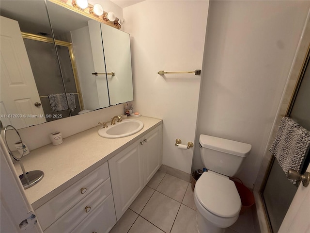 18051 Biscayne Blvd Unit 1505, Aventura, FL 33160 - full bath with tile patterned flooring, vanity, toilet, and an enclosed shower