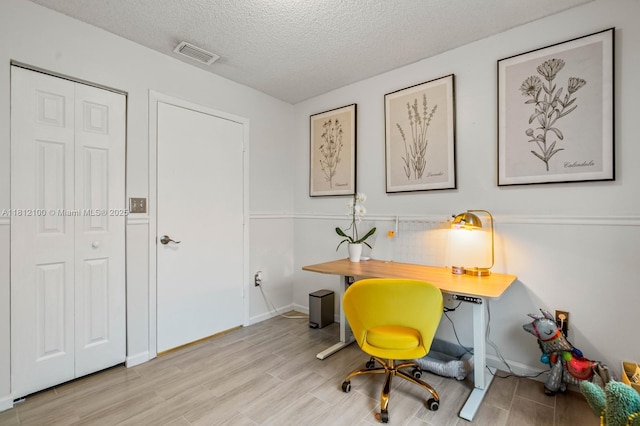 7251 SW 158th Pl, Miami, FL 33193 - office featuring wood tiled floors and a textured ceiling