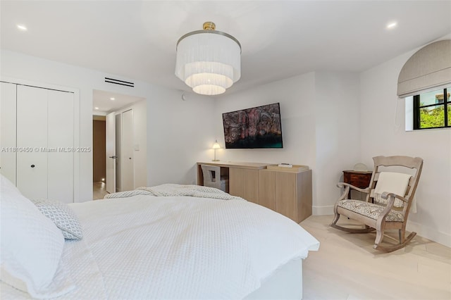 725 Biltmore Ct, Coral Gables, FL 33134 - bedroom with recessed lighting, baseboards, and a closet