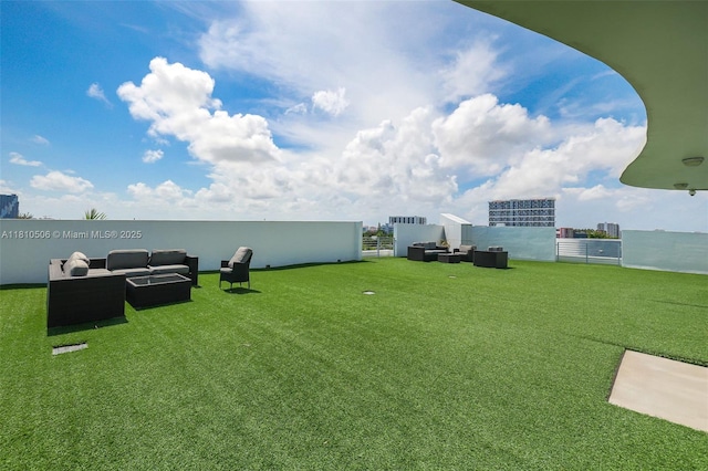 3001 SW 27th Ave Unit 201, Miami, FL 33133 - view of yard with an outdoor hangout area