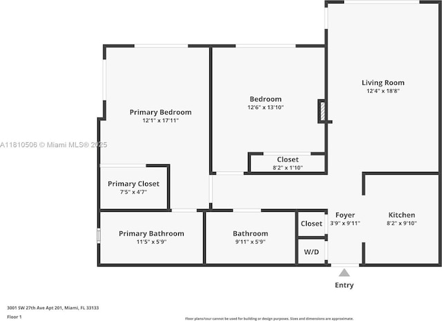 3001 SW 27th Ave Unit 201, Miami, FL 33133 - property floor plan