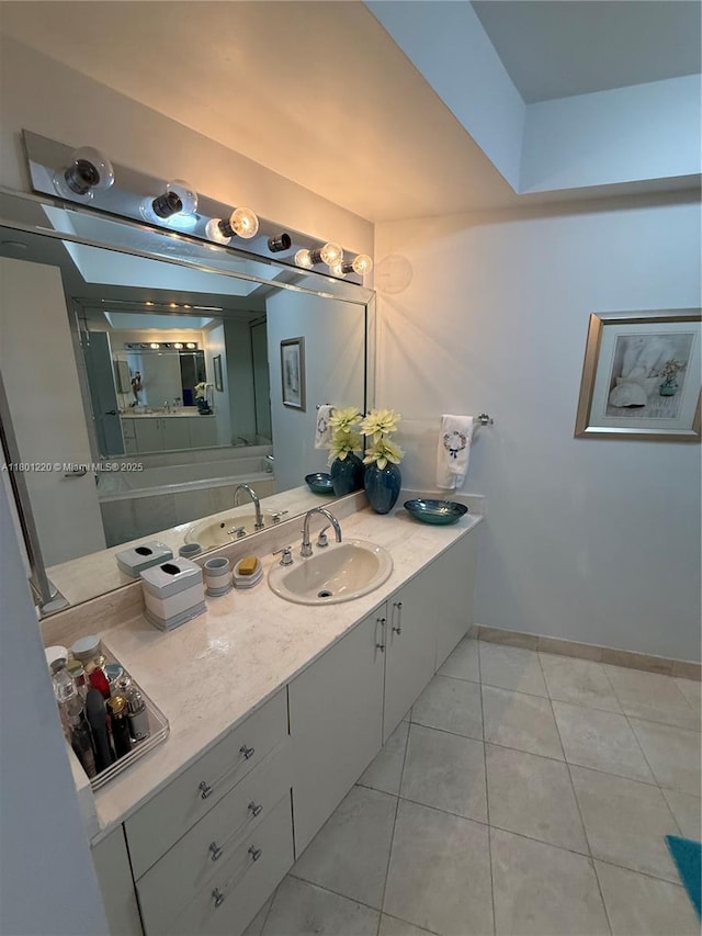 1000 Island Blvd Unit 911, Aventura, FL 33160 - full bathroom with vanity, tile patterned floors, and baseboards