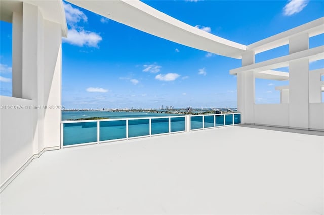725 NE 22nd St Unit Ph3C, Miami, FL 33137 - view of patio / terrace with a water view