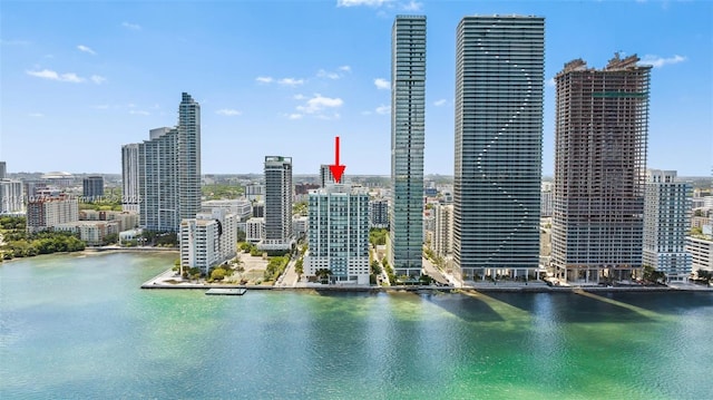 725 NE 22nd St Unit Ph3C, Miami, FL 33137 - view of city skyline featuring a nearby body of water