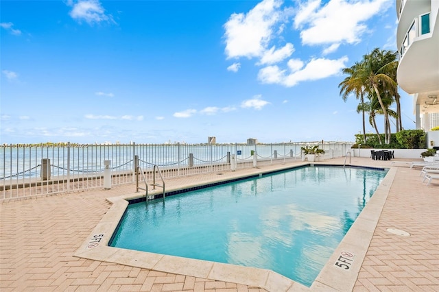 725 NE 22nd St Unit Ph3C, Miami, FL 33137 - community pool with a patio and a water view