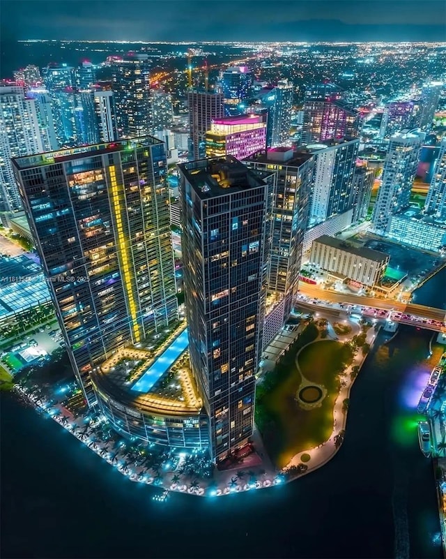475 Brickell Ave Unit 1715, Miami, FL 33131 - aerial view of a view of city lights