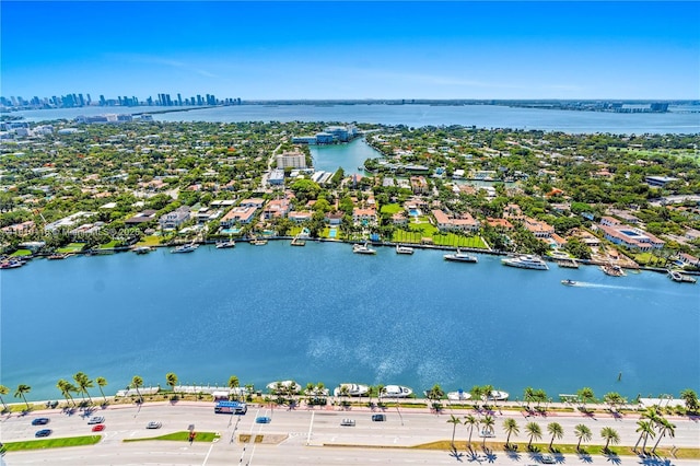 4775 Collins Ave Unit Ph4107, Miami Beach, FL 33140 - drone / aerial view of a large body of water and city skyline