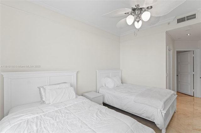 4775 Collins Ave Unit Ph4107, Miami Beach, FL 33140 - bedroom with a ceiling fan and crown molding