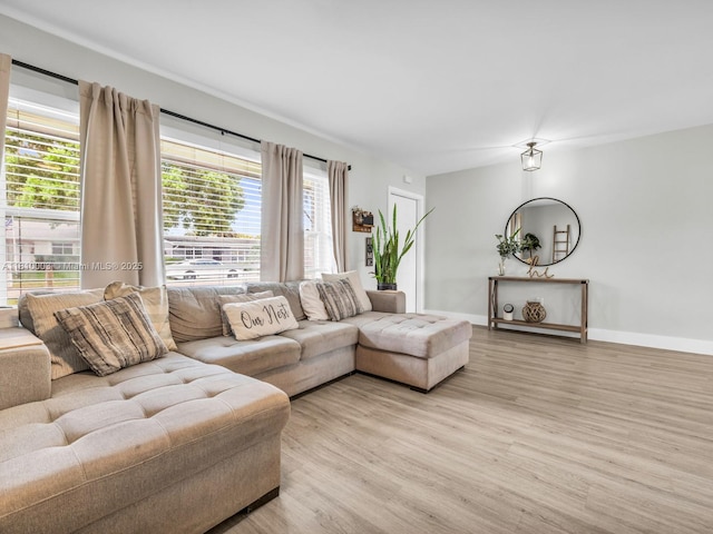 11610 NW 32nd Mnr, Sunrise, FL 33323 - living area with light wood-style flooring and baseboards