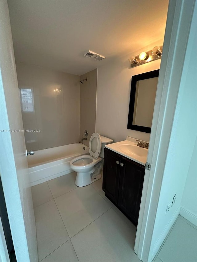 850 N Miami Ave Unit W-2003, Miami, FL 33136 - bathroom with vanity, tub / shower combination, tile patterned floors, and toilet