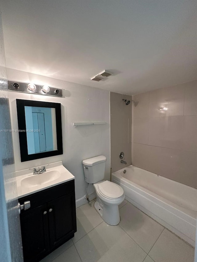 850 N Miami Ave Unit W-2003, Miami, FL 33136 - full bathroom featuring tile patterned floors, vanity, toilet, shower / bath combination, and baseboards