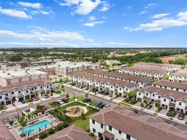 221 SW 159th Way, Pembroke Pines, FL 33027 - bird's eye view of a pool area