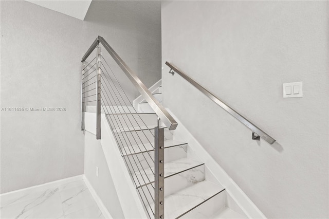 221 SW 159th Way, Pembroke Pines, FL 33027 - stairway with marble finish flooring and baseboards