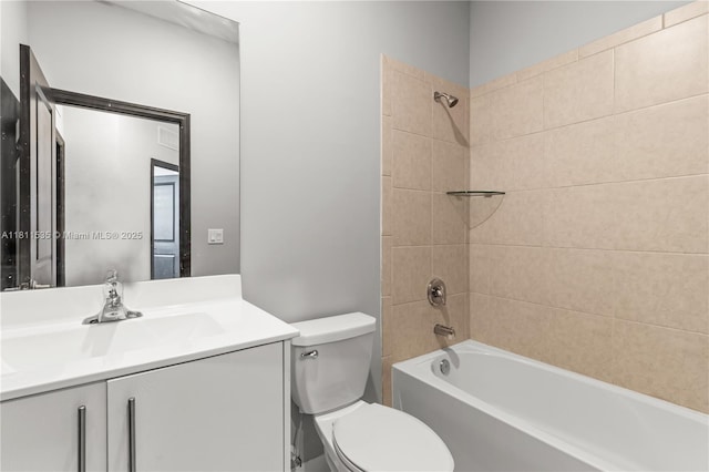 221 SW 159th Way, Pembroke Pines, FL 33027 - bathroom with toilet, vanity, and shower / tub combination