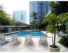 850 N Miami Ave Unit W-609, Miami, FL 33136 - community pool featuring a patio area and a city view