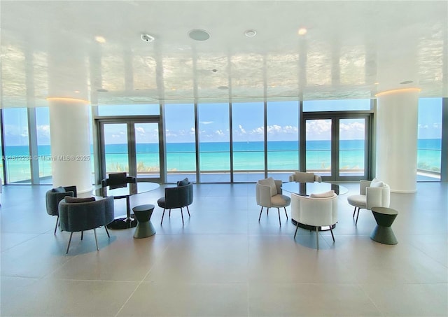 2000 S Ocean Dr Unit 33A, Hallandale Beach, FL 33009 - community lobby with a water view and expansive windows