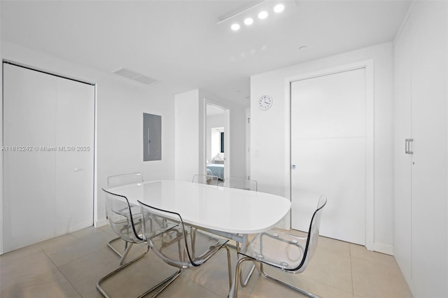 650 NE 32nd St Unit 2502, Miami, FL 33137 - dining space featuring electric panel and light tile patterned floors