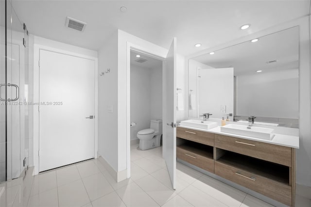 650 NE 32nd St Unit 2502, Miami, FL 33137 - full bath featuring double vanity, a shower stall, and recessed lighting