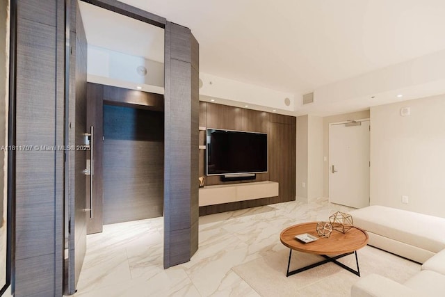 1010 Brickell Ave Unit 1501, Miami, FL 33131 - living room with light marble finish floors and recessed lighting