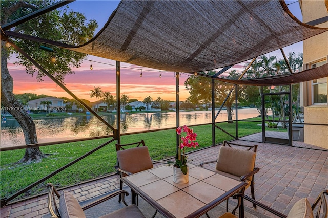 5064 SW 164th Ave, Miramar, FL 33027 - sunroom / solarium featuring a water view