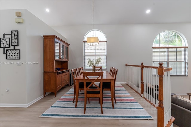 5064 SW 164th Ave, Miramar, FL 33027 - dining area with healthy amount of natural light, baseboards, light wood-style floors, and recessed lighting