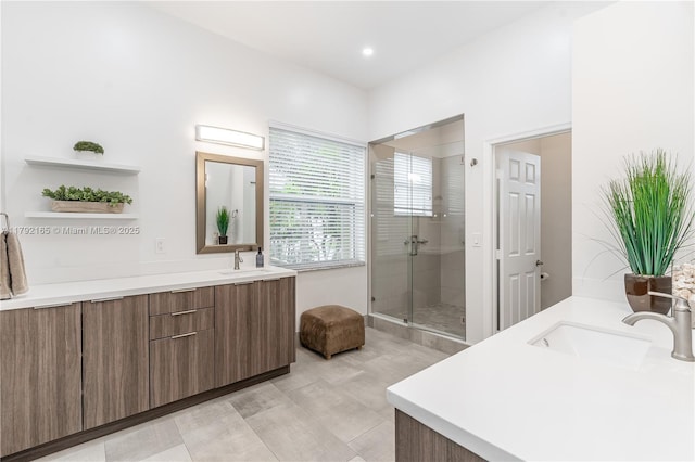 5064 SW 164th Ave, Miramar, FL 33027 - bathroom featuring vanity and a stall shower