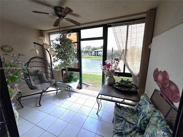 9577 W Mcnab Rd Unit 110, Tamarac, FL 33321 - sunroom / solarium featuring a water view