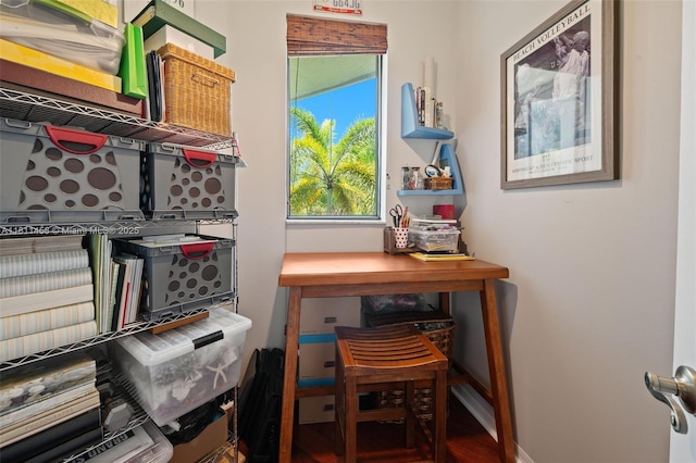 8205 SW 171st Ter, Palmetto Bay, FL 33157 - office featuring baseboards and wood finished floors