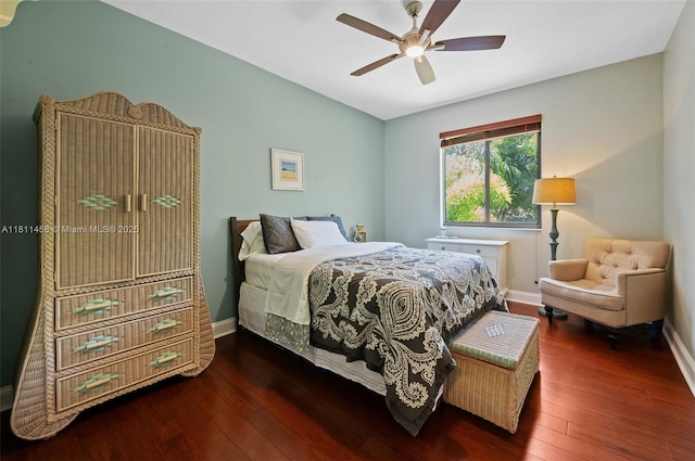 8205 SW 171st Ter, Palmetto Bay, FL 33157 - bedroom featuring wood-type flooring and ceiling fan