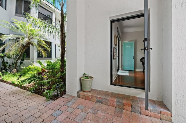 8205 SW 171st Ter, Palmetto Bay, FL 33157 - view of exterior entry featuring stucco siding